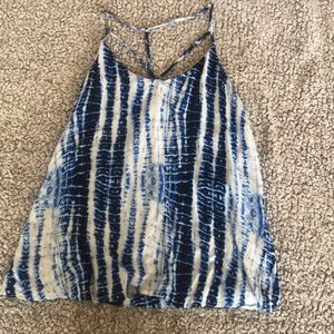 blue and white cute tank!